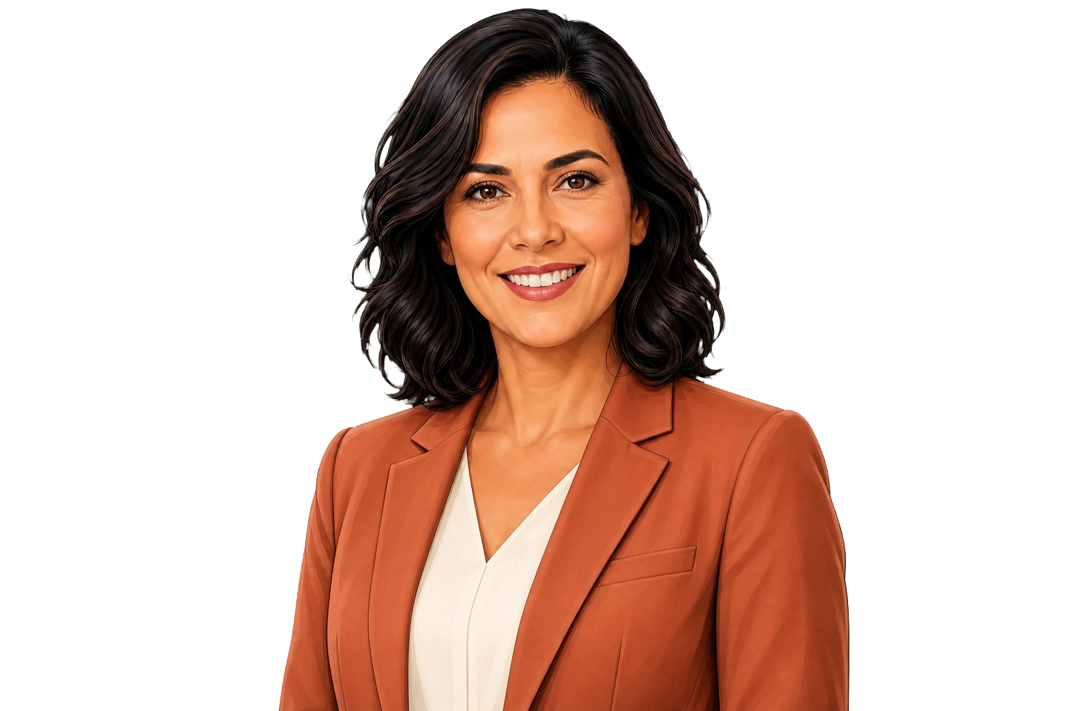 Ilustração original da personagem ilustrativa Marina Andrade